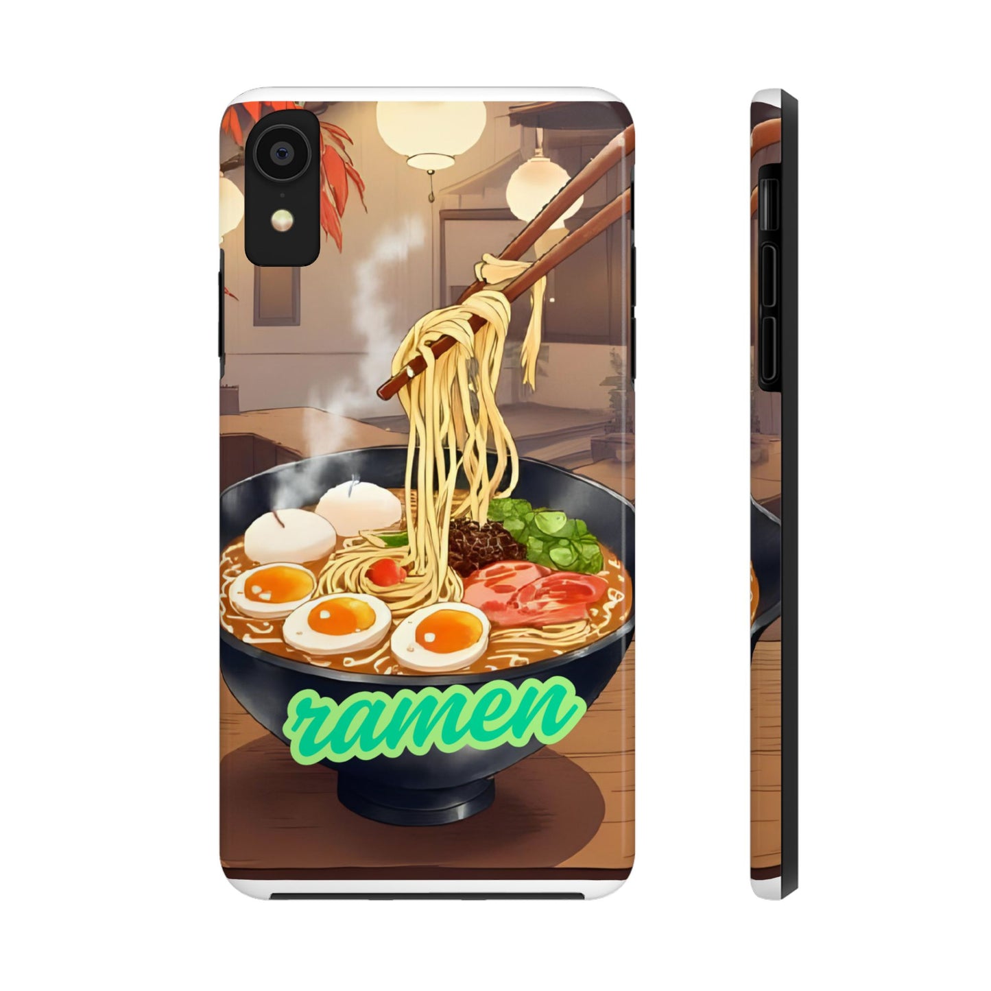 Ramen Bowl Phone Case, Cute Tough Phone Case, Anime Aesthetic Accessories, Gift for Food Lovers, Customizable Phone Protection