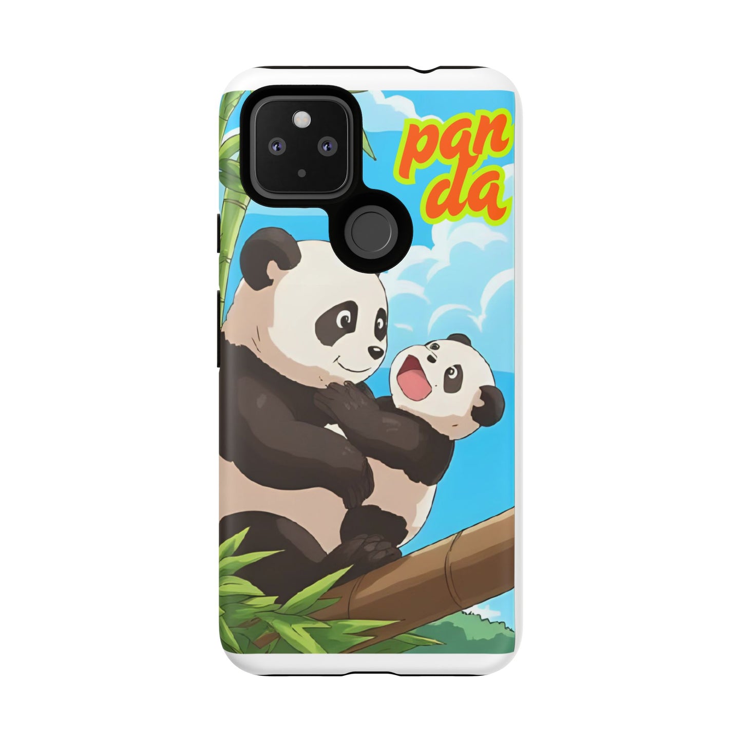 Panda Phone Case - Cute Panda Mom and Baby Design, Phone Cover for Animal Lovers, Gift for Kids and Adults, Jungle Vibe, Fun Accessory