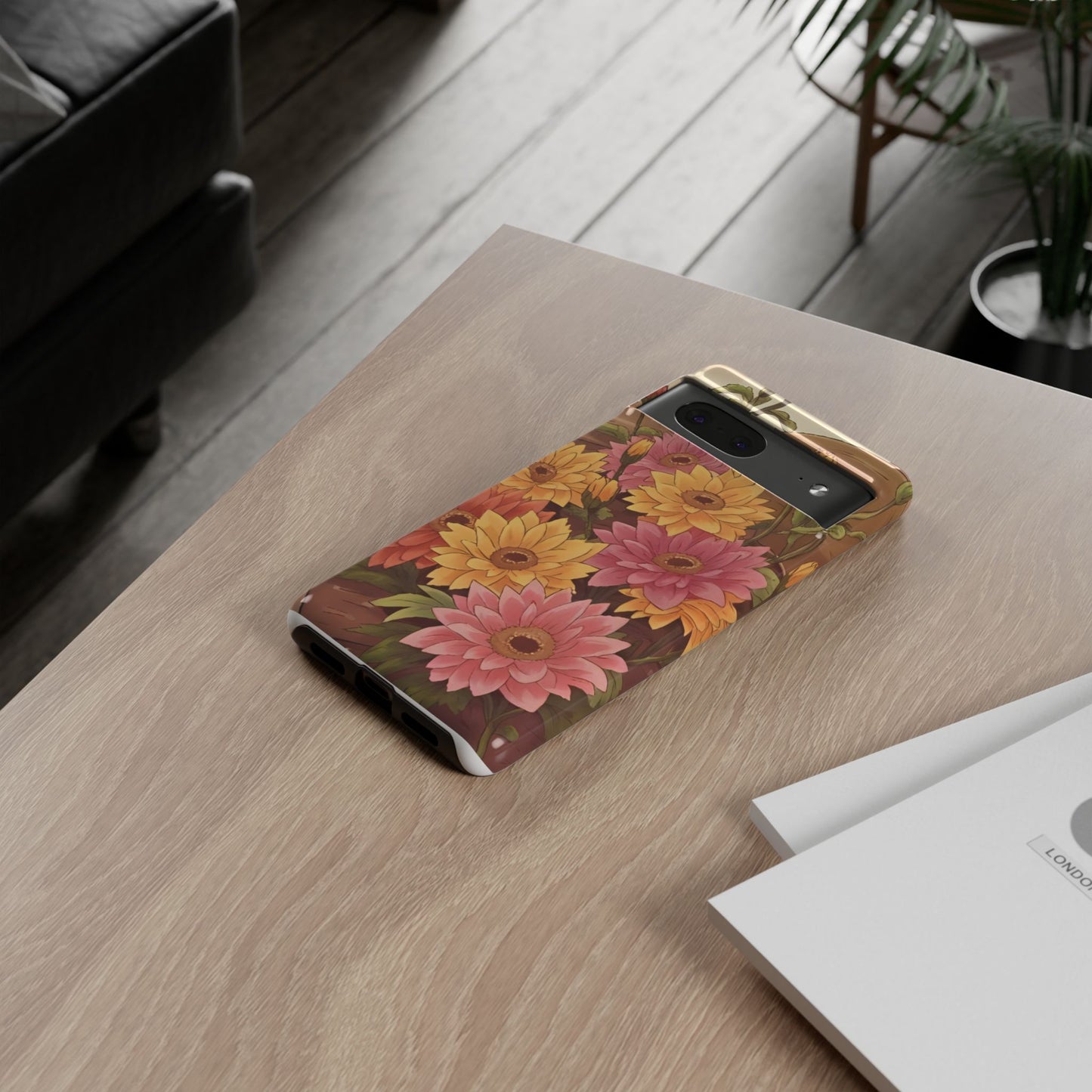 Floral Phone Case - Colorful Flower Design, Tough Protective Case, Gift for Nature Lovers, Spring Accents, Cute Accessories