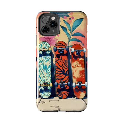 Skateboard Art Phone Cases | Tough Phone Covers for Skaters | Unique Gift for Skateboard Lovers, Trendy Protection, Custom Designs