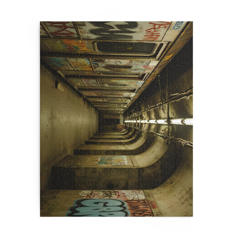 derelict train Puzzle - 120, 252, 500-Piece Jigsaw for Art Lovers, Wall Decor, Unique Gift Idea, Fun Activity, Home Decor