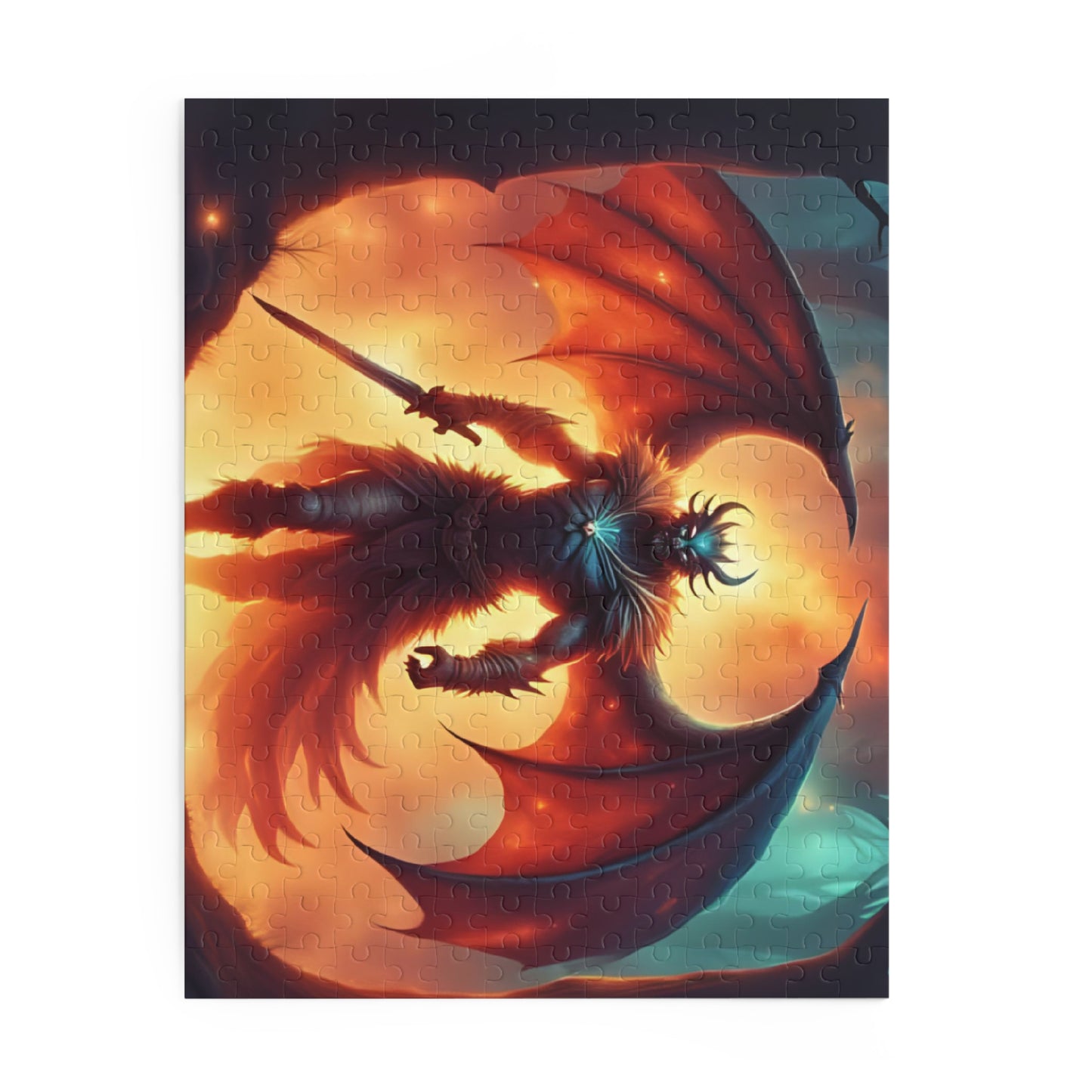 Fantasy Dragon-Themed Puzzle, 120-500 Piece Game, Unique Gift for Gamers, Collector's Décor, Family Game Night Fun