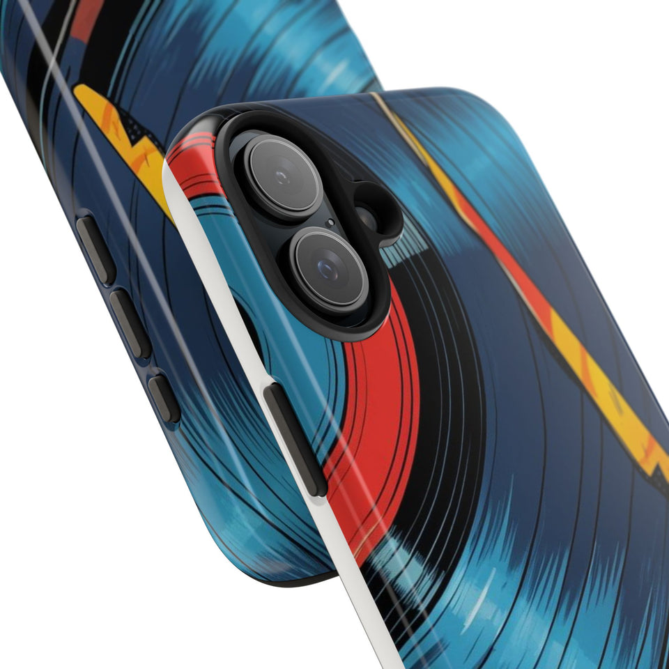 Retro Vinyl Record Phone Case – Front View