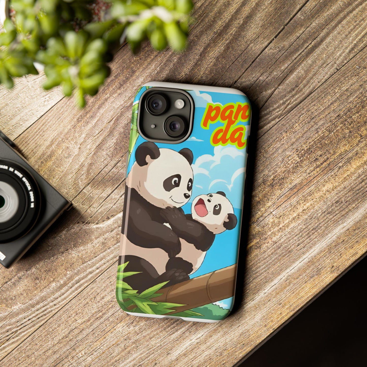 Panda Phone Case - Cute Panda Mom and Baby Design, Phone Cover for Animal Lovers, Gift for Kids and Adults, Jungle Vibe, Fun Accessory