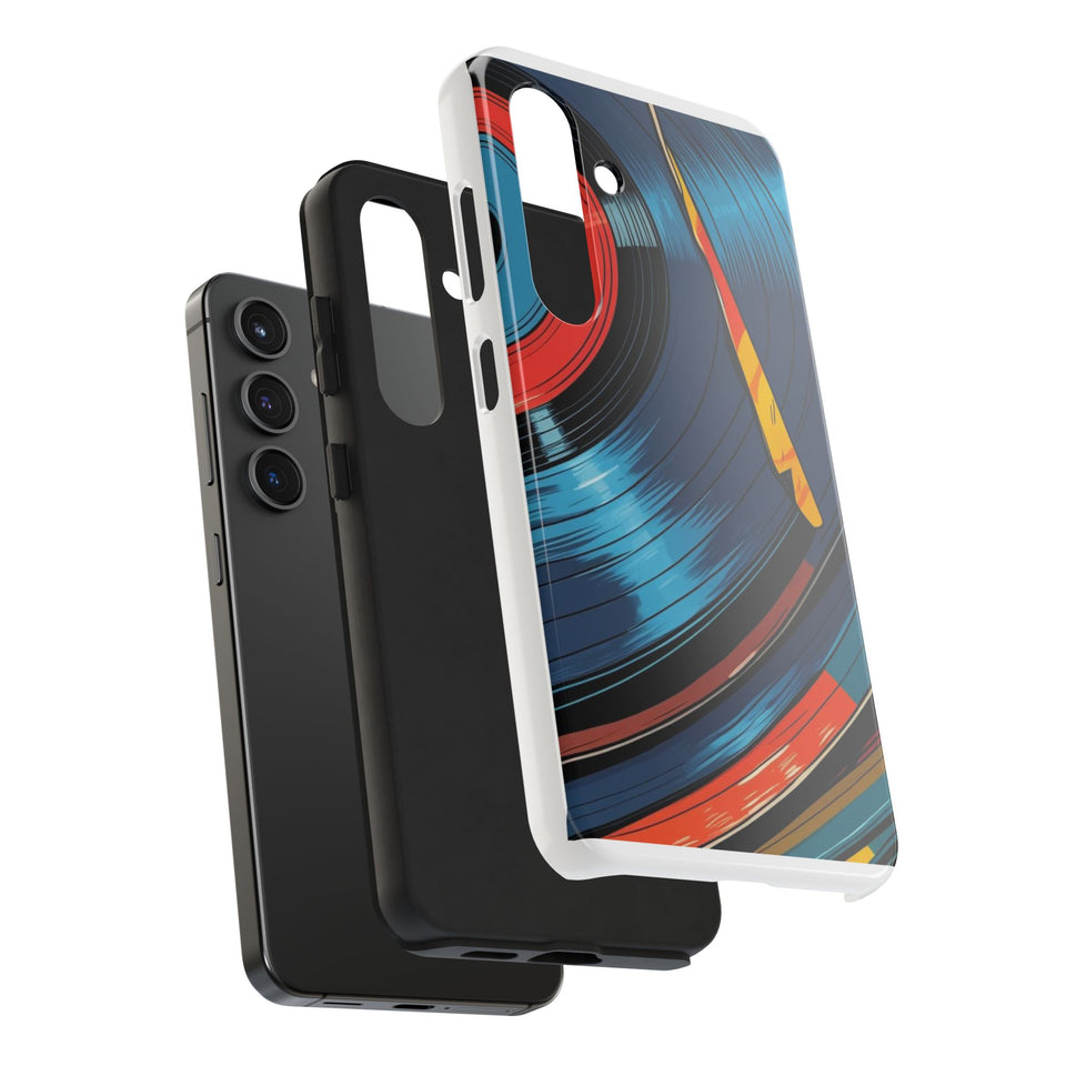 Retro Vinyl Record Phone Case – Front View