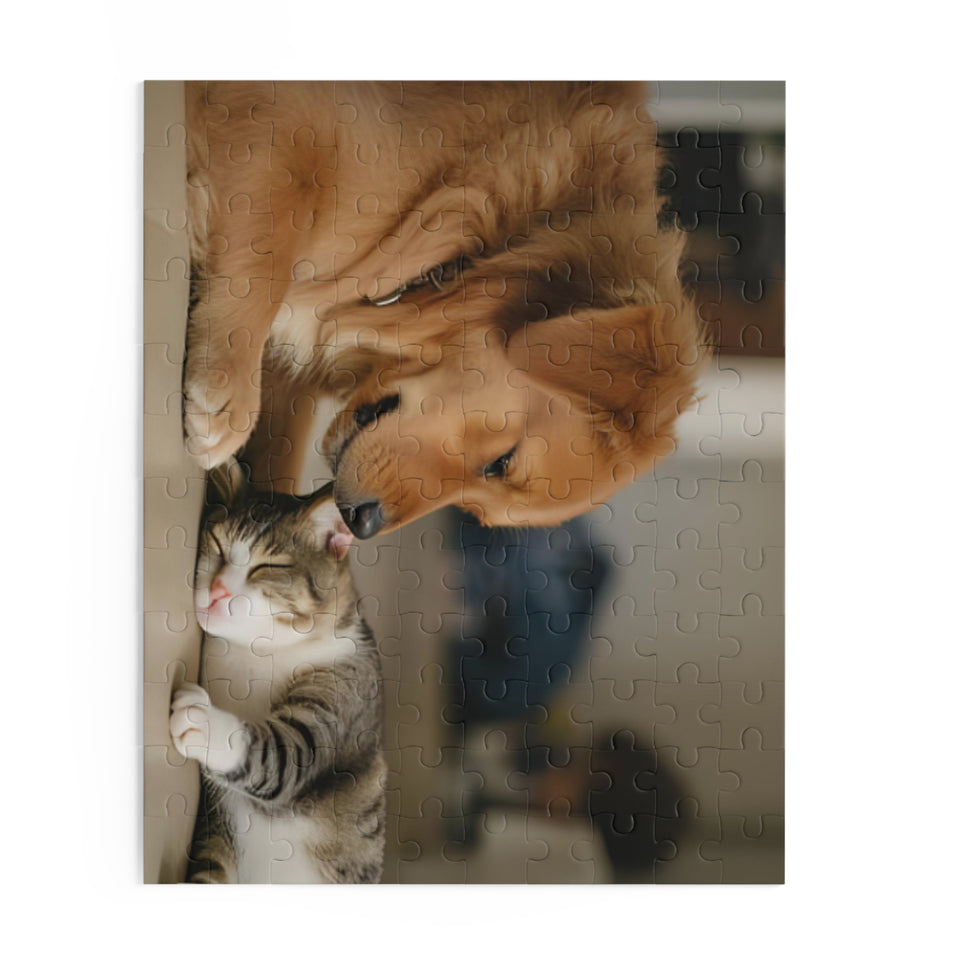 Cozy Pet Puzzle for Animal Lovers, 120-500 Pieces, Dog Cat Lovers Gift, Cat Dog Puzzle, Home Decor Puzzle, Family Bonding Activity