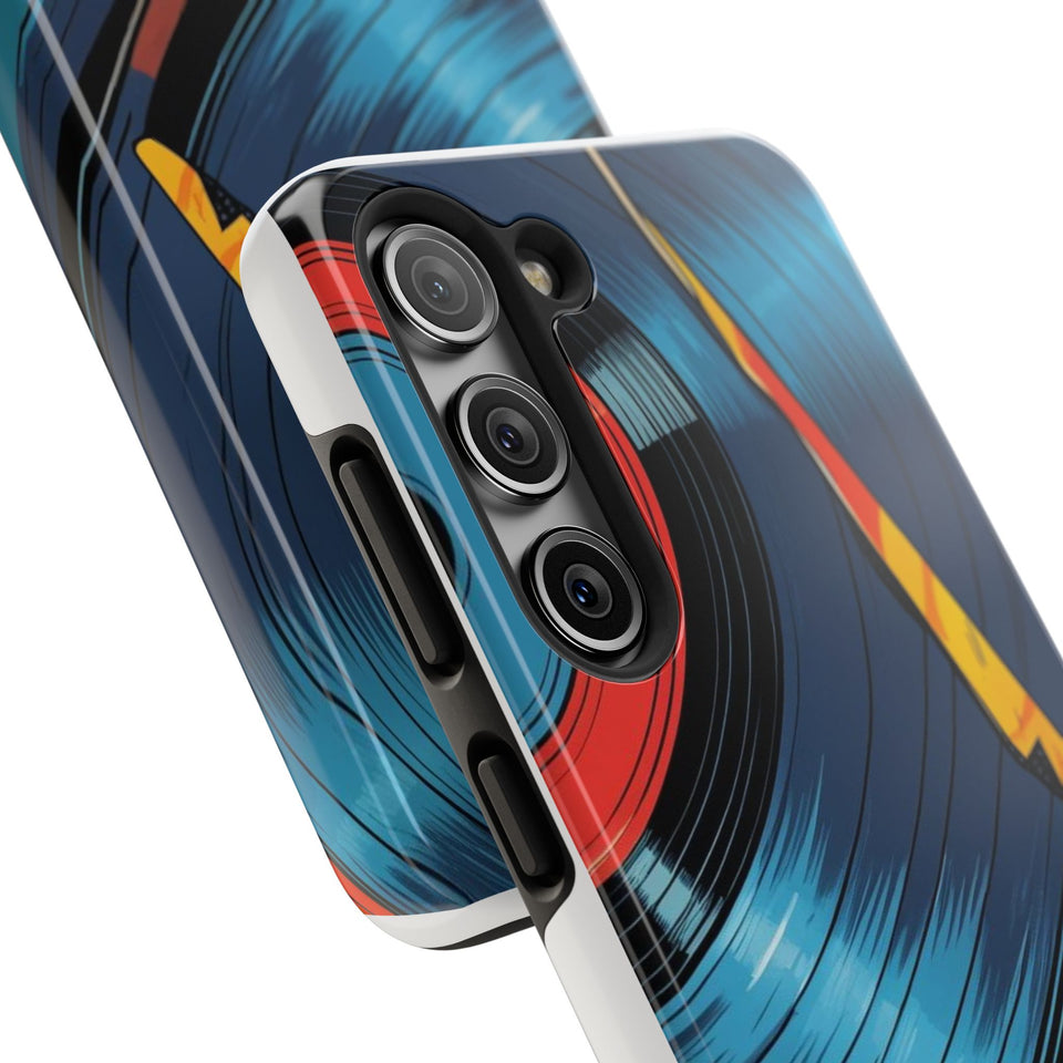 Retro Vinyl Record Phone Case – Front View