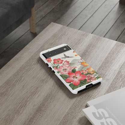 Floral Phone Case, Tough Cases, Smartphone Accessories, Gift for Her, Nature Lover's Present, Floral Design, Spring Style