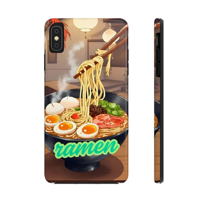 Ramen Bowl Phone Case, Cute Tough Phone Case, Anime Aesthetic Accessories, Gift for Food Lovers, Customizable Phone Protection