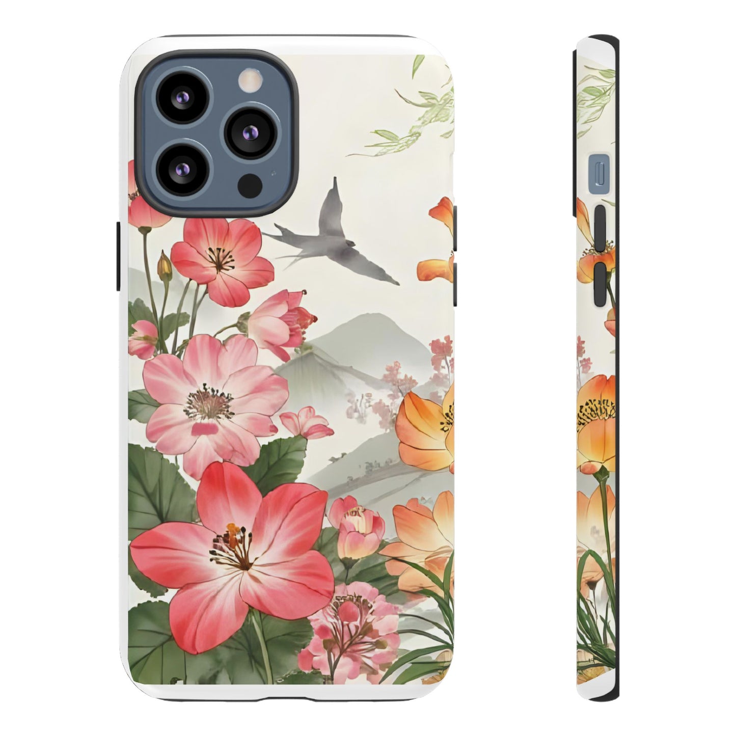 Floral Phone Case, Tough Cases, Smartphone Accessories, Gift for Her, Nature Lover's Present, Floral Design, Spring Style