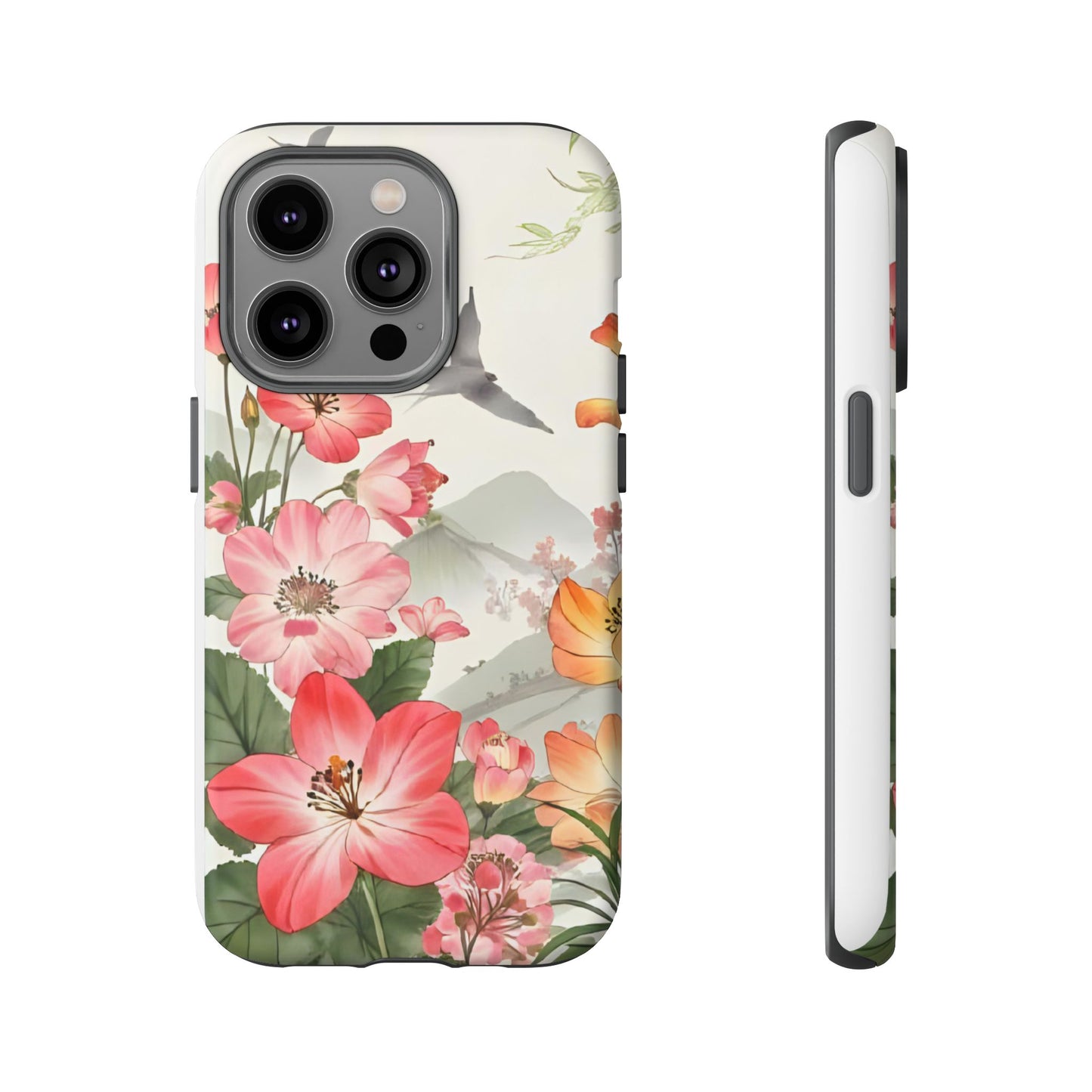 Floral Phone Case, Tough Cases, Smartphone Accessories, Gift for Her, Nature Lover's Present, Floral Design, Spring Style