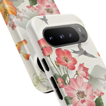 Floral Phone Case, Tough Cases, Smartphone Accessories, Gift for Her, Nature Lover's Present, Floral Design, Spring Style