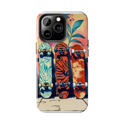 Skateboard Art Phone Cases | Tough Phone Covers for Skaters | Unique Gift for Skateboard Lovers, Trendy Protection, Custom Designs
