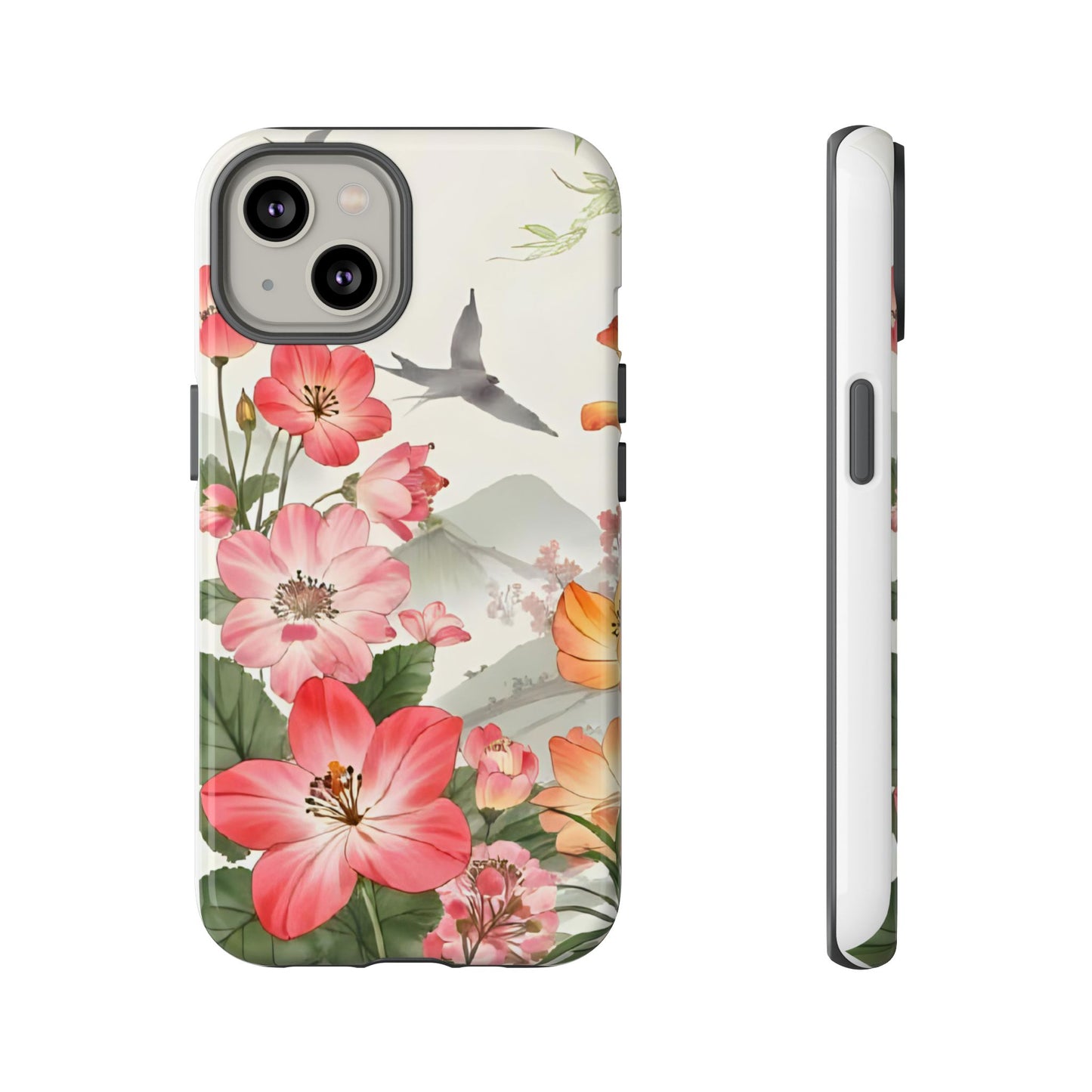 Floral Phone Case, Tough Cases, Smartphone Accessories, Gift for Her, Nature Lover's Present, Floral Design, Spring Style