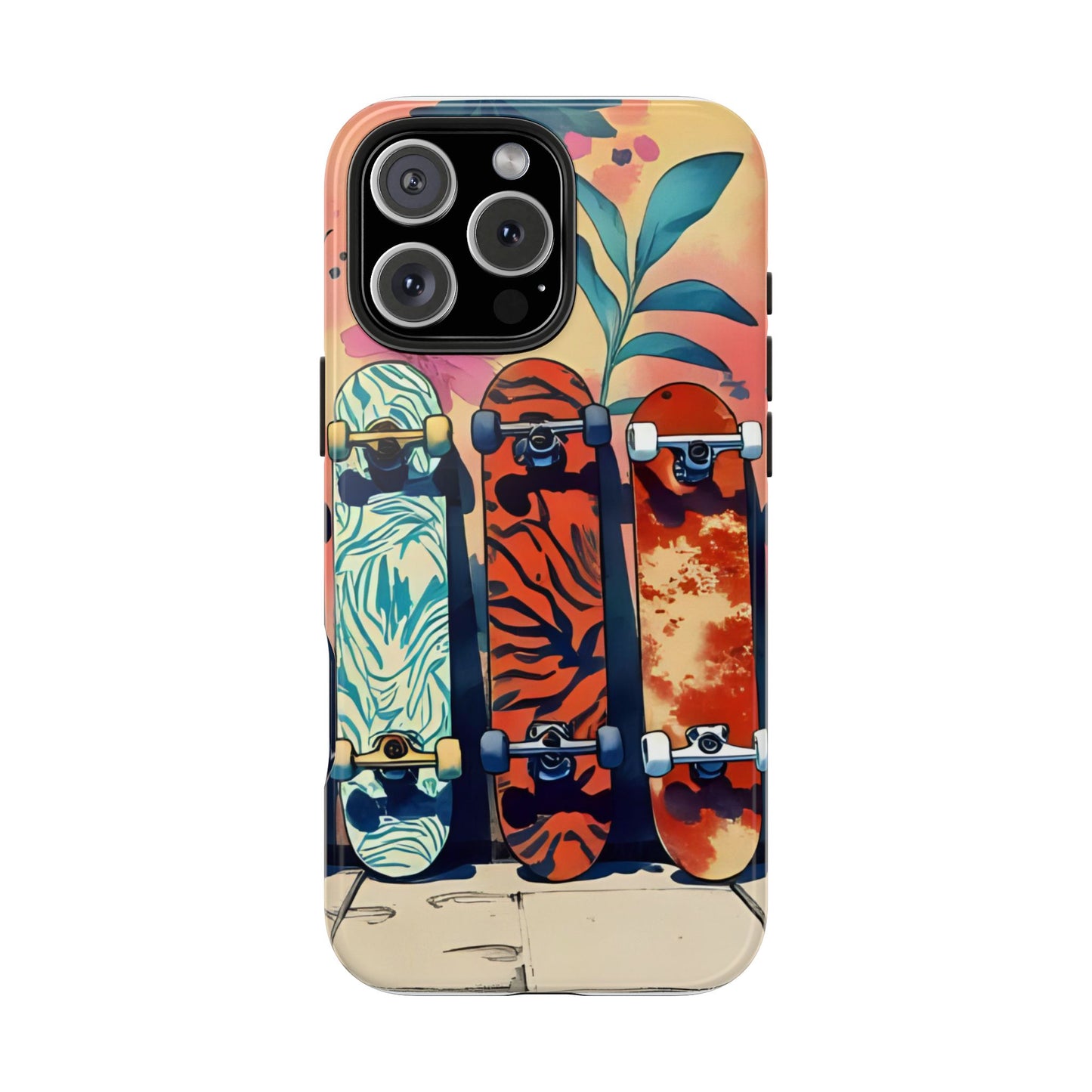 Skateboard Art Phone Cases | Tough Phone Covers for Skaters | Unique Gift for Skateboard Lovers, Trendy Protection, Custom Designs