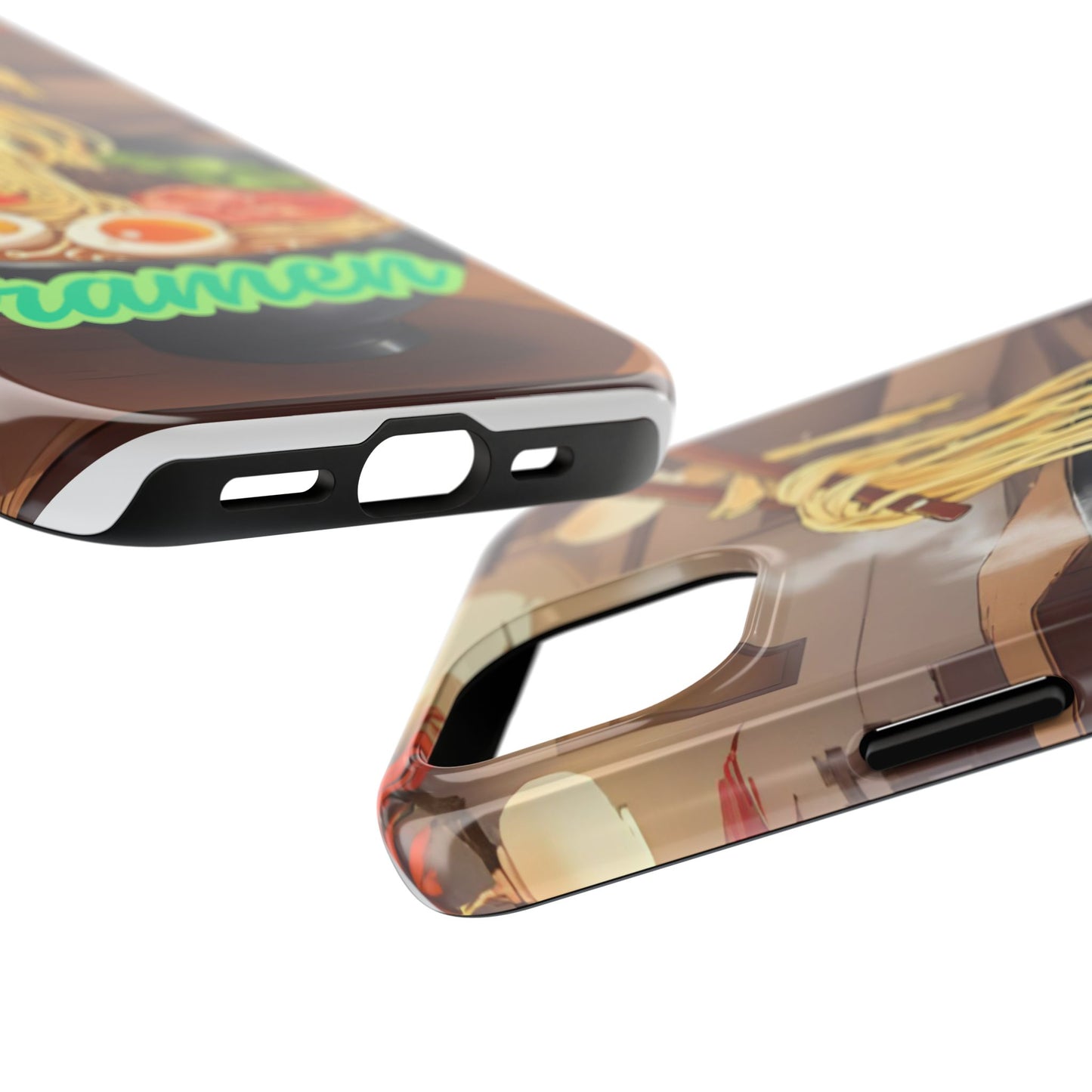 Ramen Bowl Phone Case, Cute Tough Phone Case, Anime Aesthetic Accessories, Gift for Food Lovers, Customizable Phone Protection