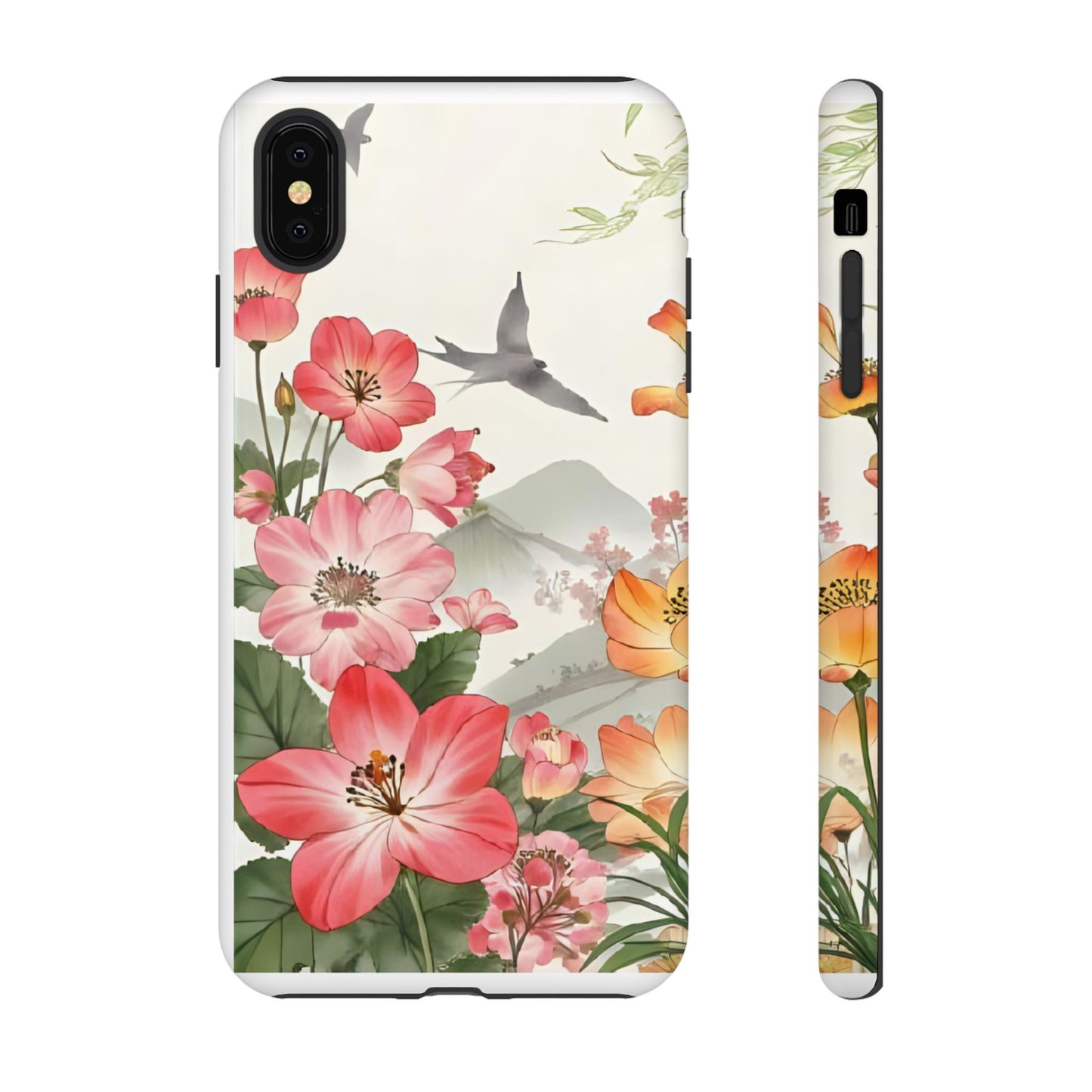 Floral Phone Case, Tough Cases, Smartphone Accessories, Gift for Her, Nature Lover's Present, Floral Design, Spring Style