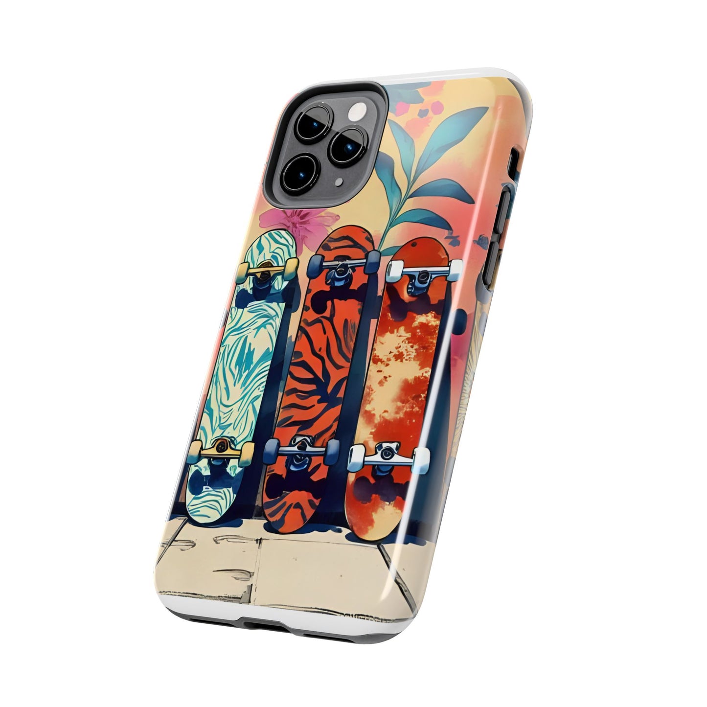 Skateboard Art Phone Cases | Tough Phone Covers for Skaters | Unique Gift for Skateboard Lovers, Trendy Protection, Custom Designs