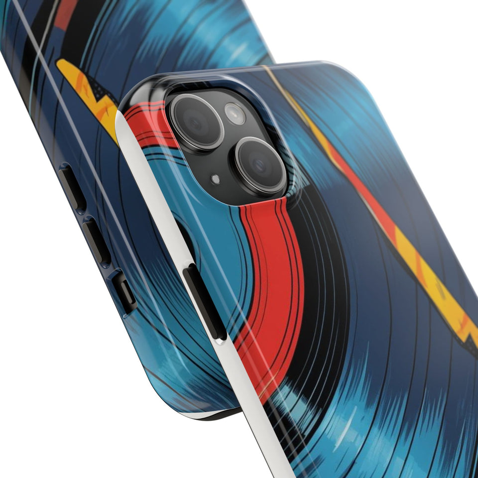 Retro Vinyl Record Phone Case – Front View