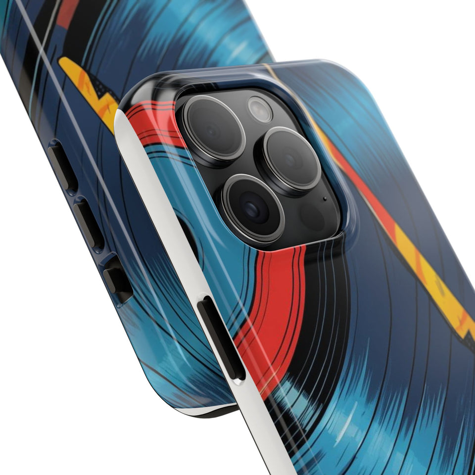 Retro Vinyl Record Phone Case – Front View
