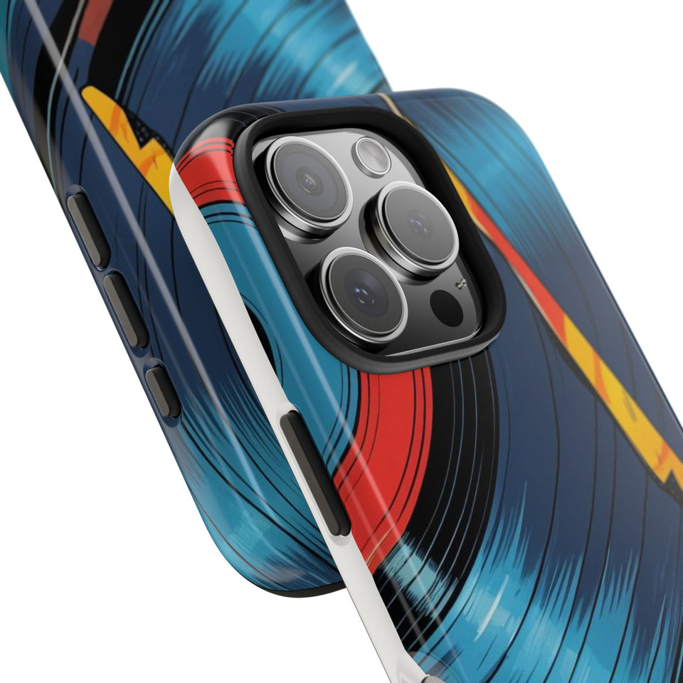 Retro Vinyl Record Phone Case – Front View