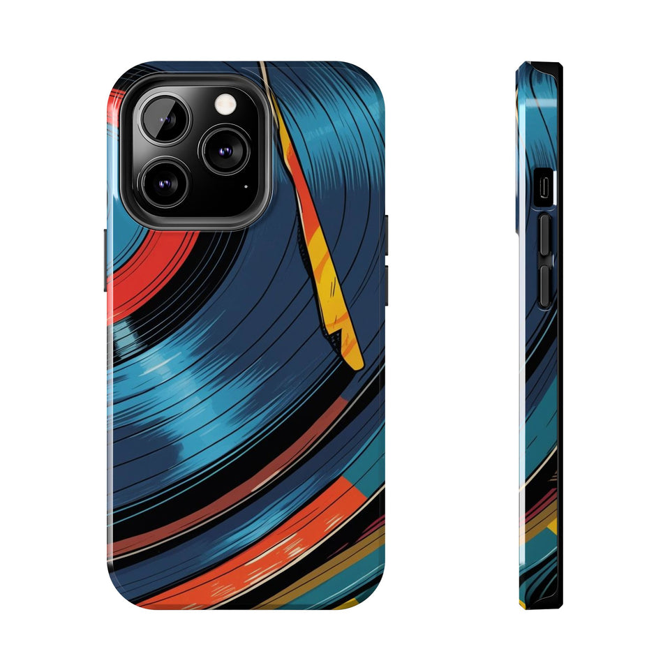Retro Vinyl Record Phone Case – Front View