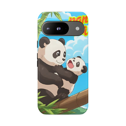 Panda Phone Case - Cute Panda Mom and Baby Design, Phone Cover for Animal Lovers, Gift for Kids and Adults, Jungle Vibe, Fun Accessory