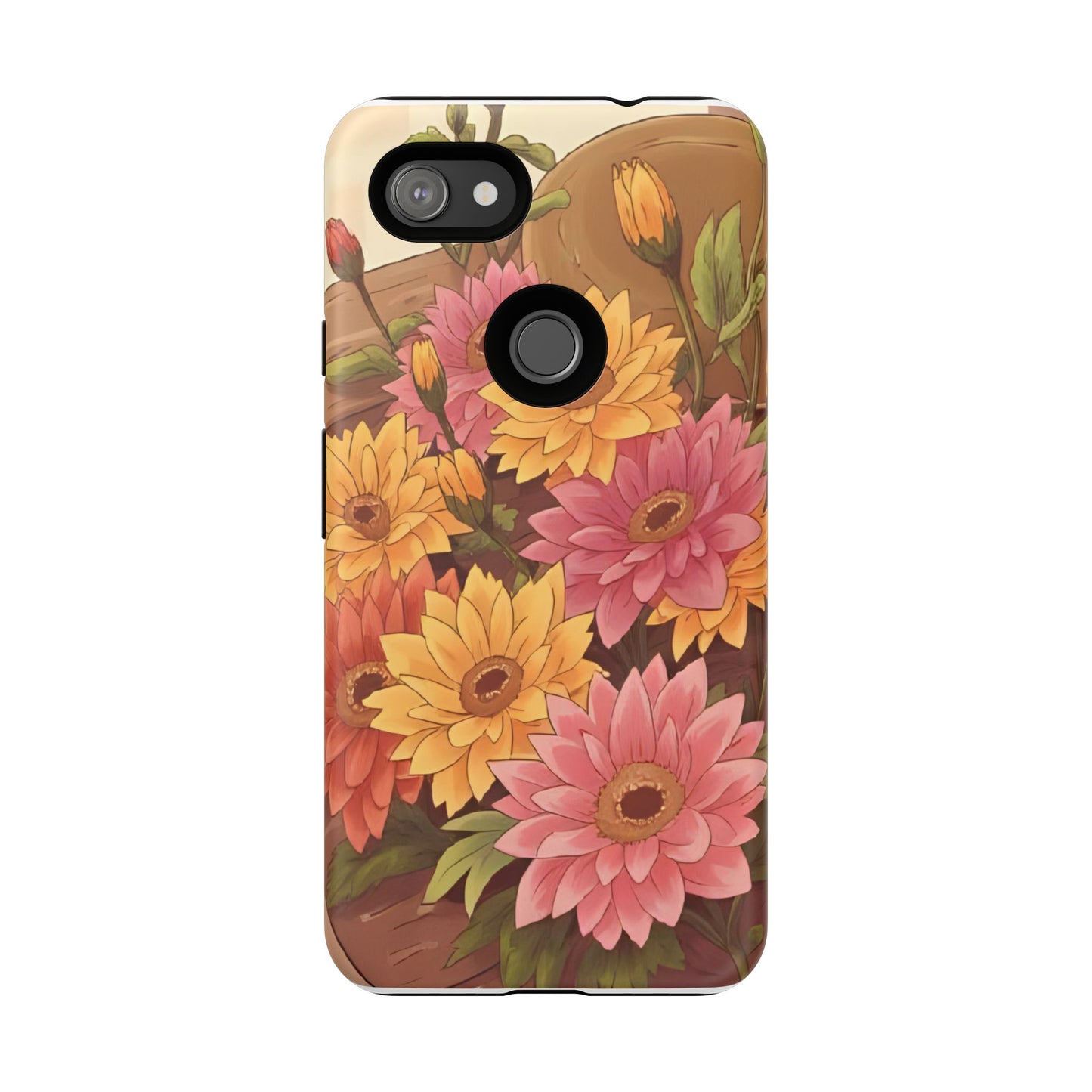 Floral Phone Case - Colorful Flower Design, Tough Protective Case, Gift for Nature Lovers, Spring Accents, Cute Accessories