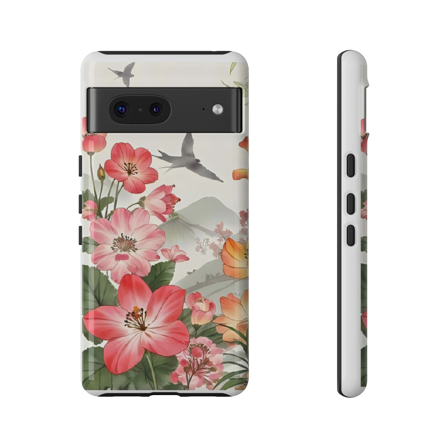 Floral Phone Case, Tough Cases, Smartphone Accessories, Gift for Her, Nature Lover's Present, Floral Design, Spring Style