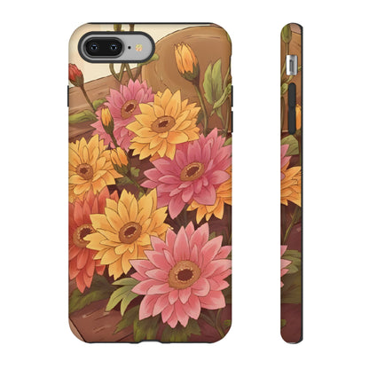 Floral Phone Case - Colorful Flower Design, Tough Protective Case, Gift for Nature Lovers, Spring Accents, Cute Accessories