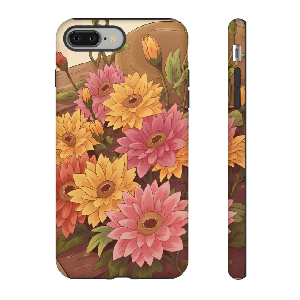 Floral Phone Case – Colorful Flower Design Front View