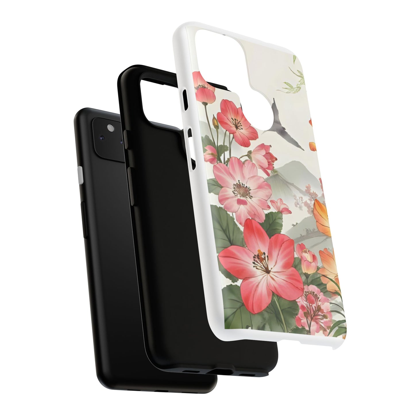 Floral Phone Case, Tough Cases, Smartphone Accessories, Gift for Her, Nature Lover's Present, Floral Design, Spring Style