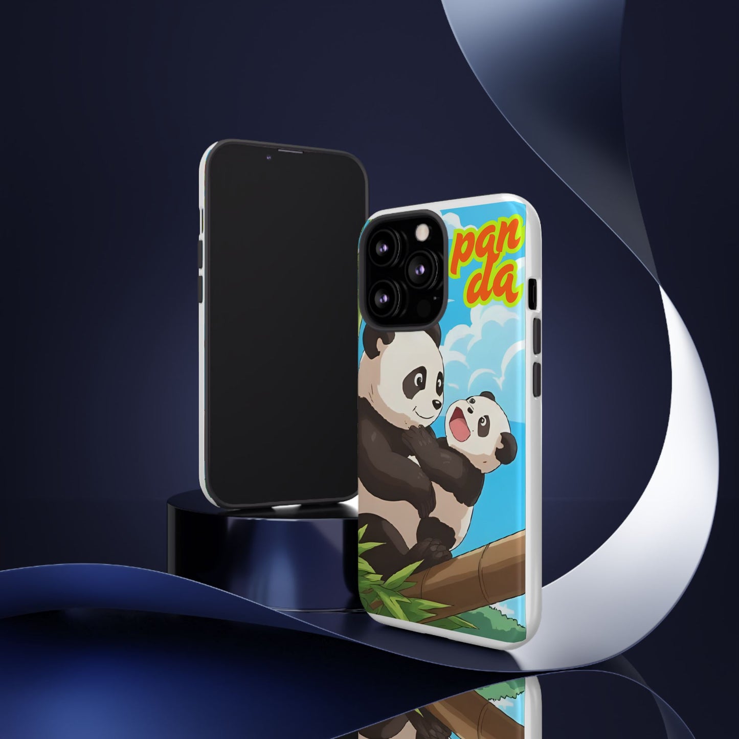 Panda Phone Case - Cute Panda Mom and Baby Design, Phone Cover for Animal Lovers, Gift for Kids and Adults, Jungle Vibe, Fun Accessory