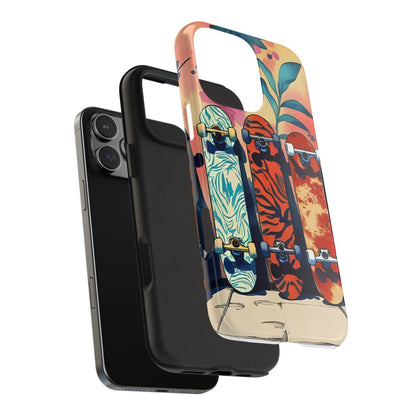 Skateboard Art Phone Cases | Tough Phone Covers for Skaters | Unique Gift for Skateboard Lovers, Trendy Protection, Custom Designs