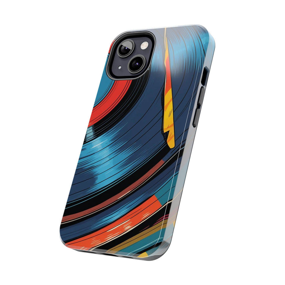 Retro Vinyl Record Phone Case – Front View