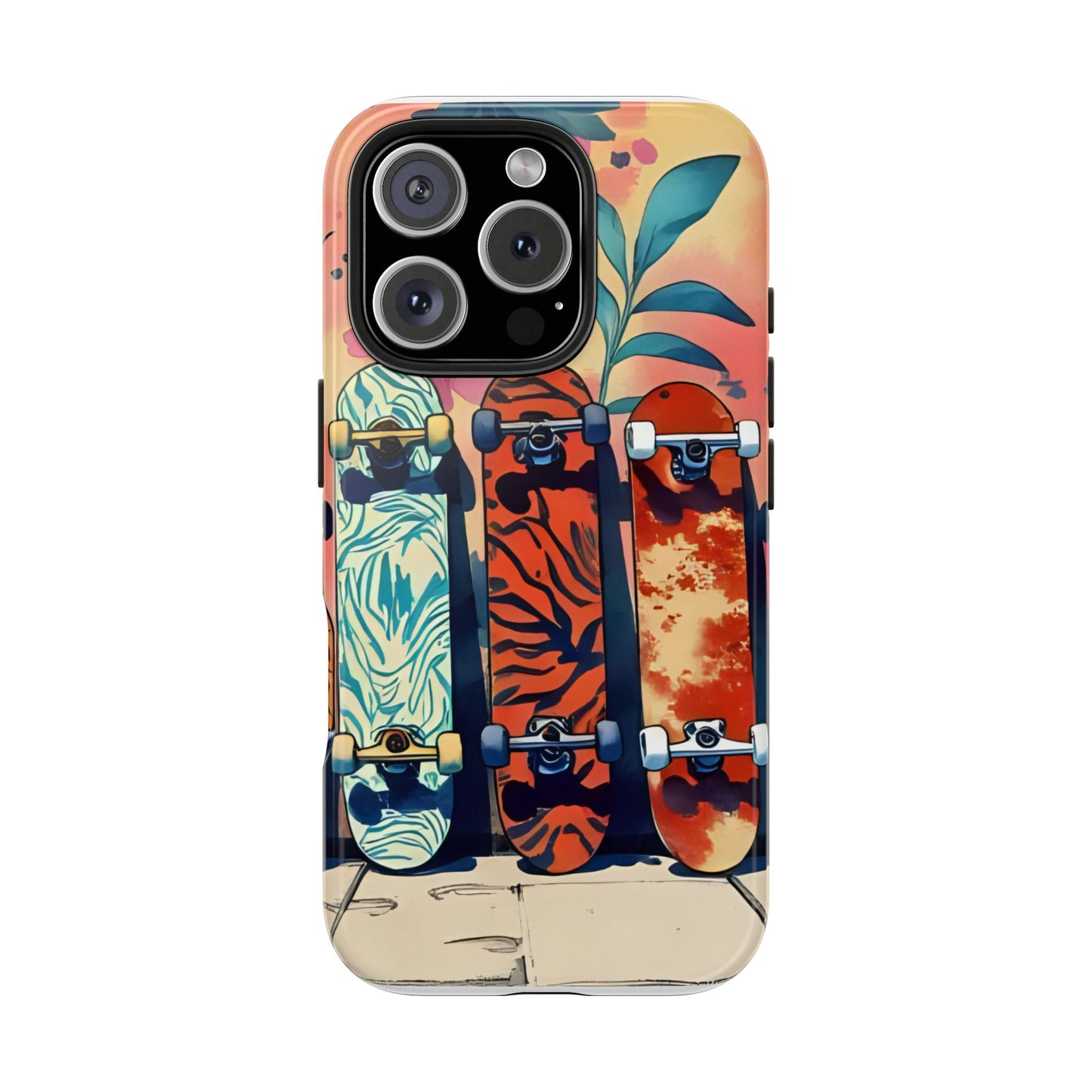 Skateboard Art Phone Cases | Tough Phone Covers for Skaters | Unique Gift for Skateboard Lovers, Trendy Protection, Custom Designs