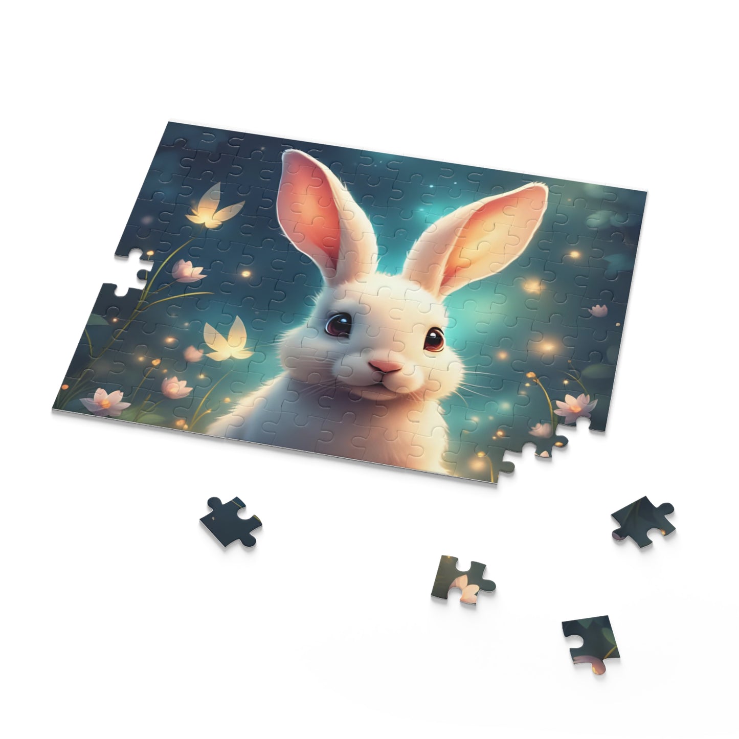 Charming Bunny Puzzle - 120, 252, 500-Piece Options, Eco-Friendly Gift, Family Activity, Kid's Birthday, Easter Decor, Fun Challenge