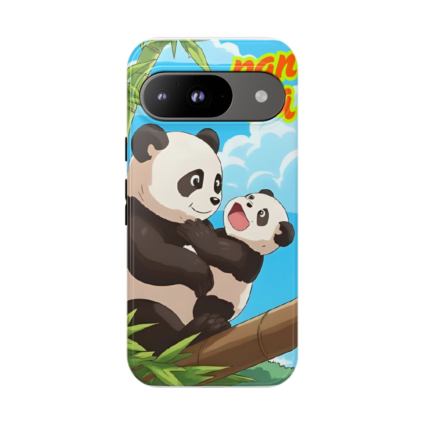 Panda Phone Case - Cute Panda Mom and Baby Design, Phone Cover for Animal Lovers, Gift for Kids and Adults, Jungle Vibe, Fun Accessory