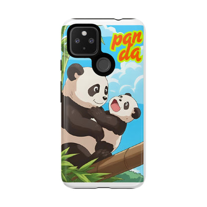 Panda Phone Case - Cute Panda Mom and Baby Design, Phone Cover for Animal Lovers, Gift for Kids and Adults, Jungle Vibe, Fun Accessory