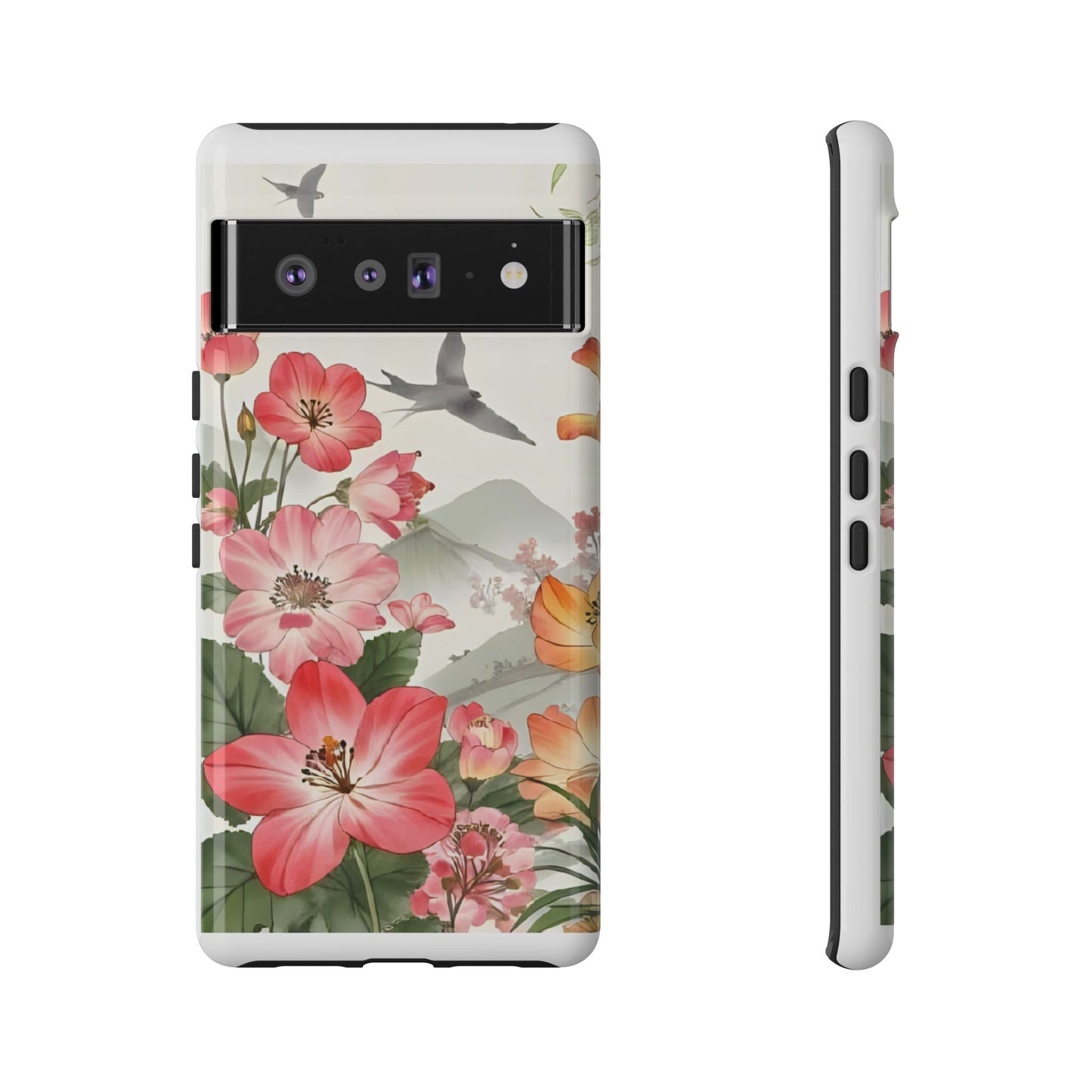Floral Phone Case, Tough Cases, Smartphone Accessories, Gift for Her, Nature Lover's Present, Floral Design, Spring Style