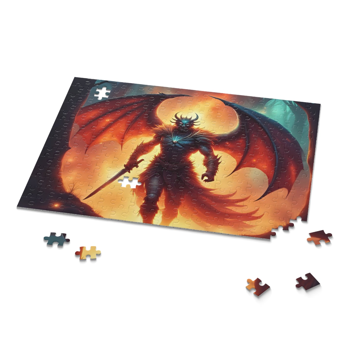 Fantasy Dragon-Themed Puzzle, 120-500 Piece Game, Unique Gift for Gamers, Collector's Décor, Family Game Night Fun