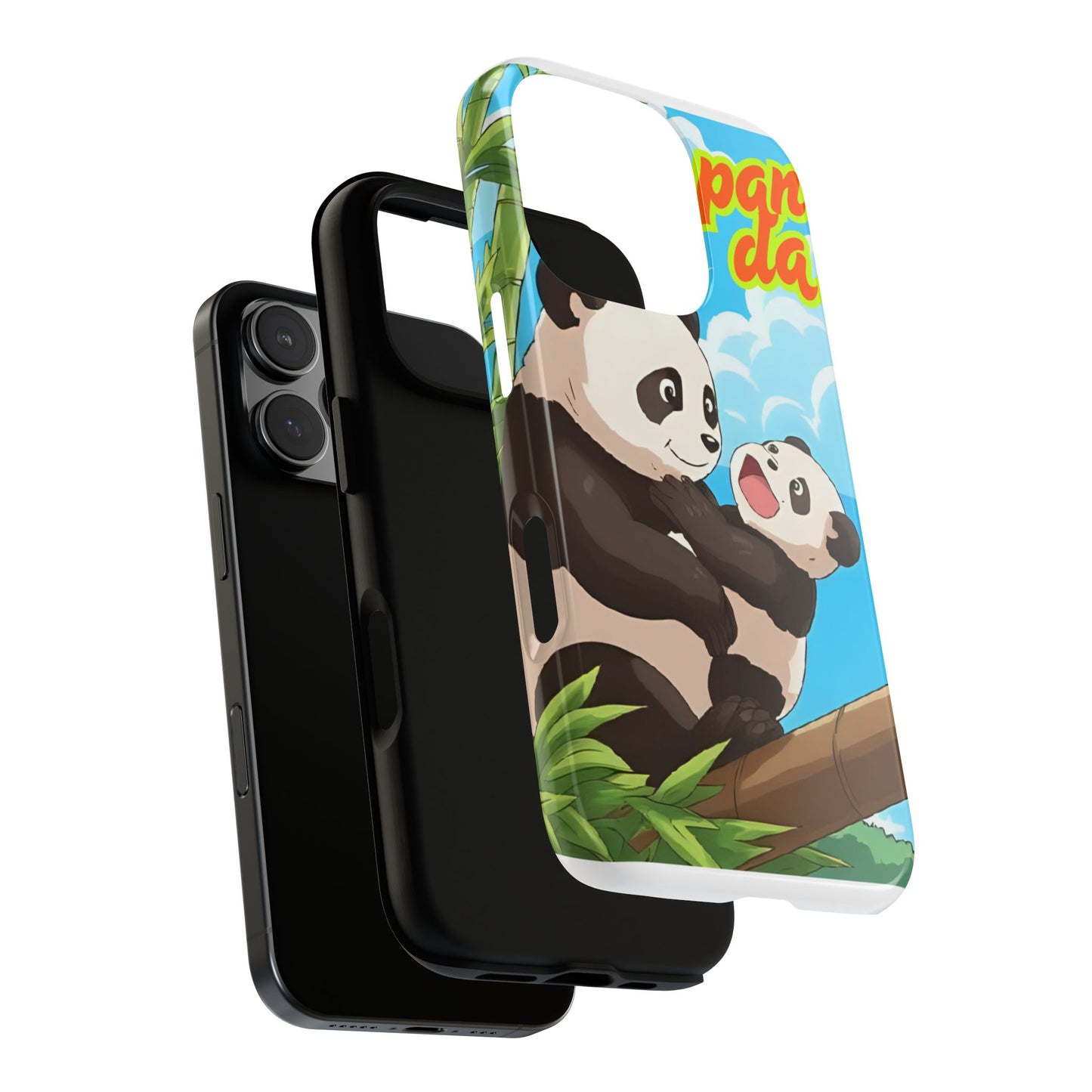 Panda Phone Case - Cute Panda Mom and Baby Design, Phone Cover for Animal Lovers, Gift for Kids and Adults, Jungle Vibe, Fun Accessory
