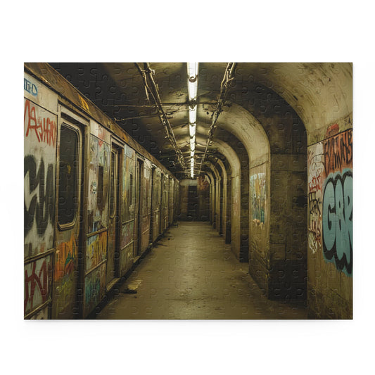 derelict train Puzzle - 120, 252, 500-Piece Jigsaw for Art Lovers, Wall Decor, Unique Gift Idea, Fun Activity, Home Decor