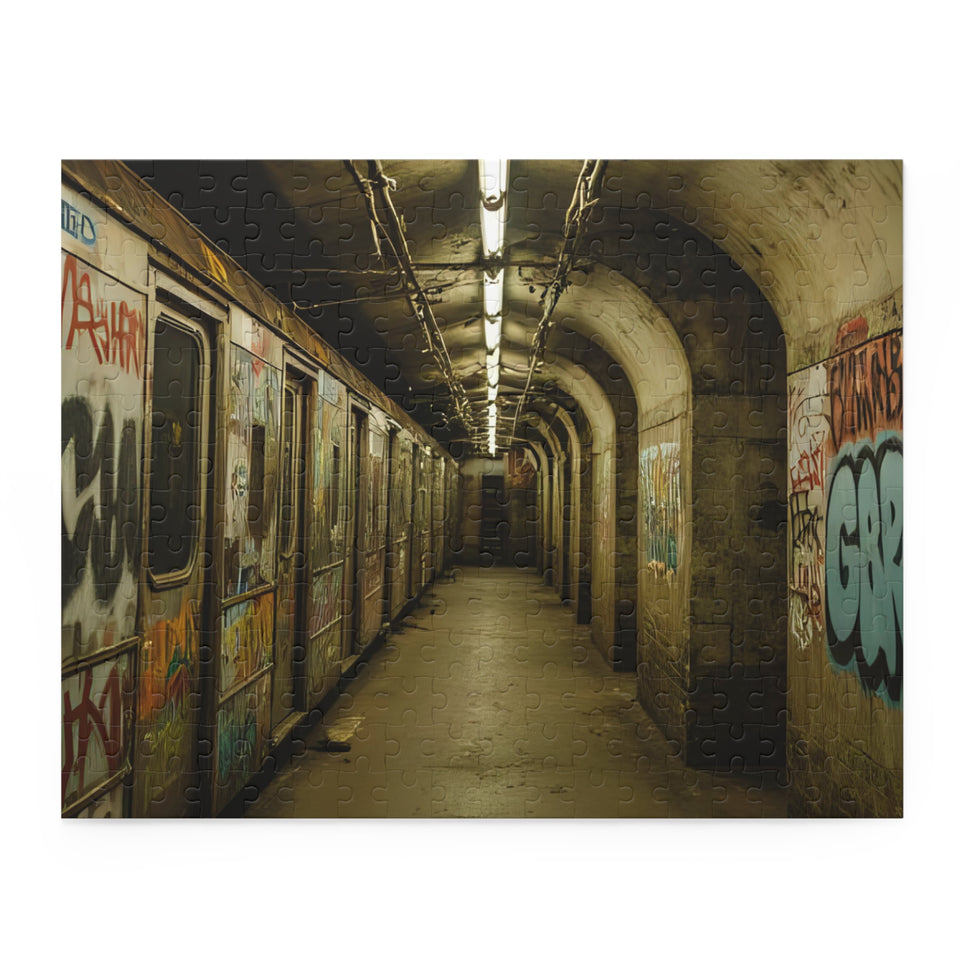 derelict train Puzzle - 120, 252, 500-Piece Jigsaw for Art Lovers, Wall Decor, Unique Gift Idea, Fun Activity, Home Decor