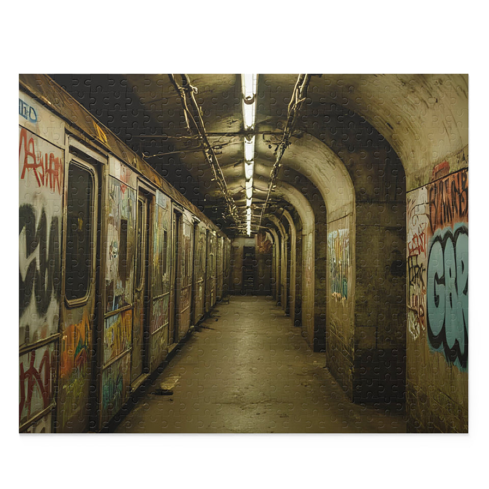 derelict train Puzzle - 120, 252, 500-Piece Jigsaw for Art Lovers, Wall Decor, Unique Gift Idea, Fun Activity, Home Decor