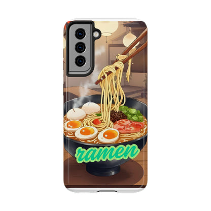 Ramen Bowl Phone Case, Cute Tough Phone Case, Anime Aesthetic Accessories, Gift for Food Lovers, Customizable Phone Protection
