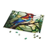 Stained Glass Bird Puzzle – colorful bird design