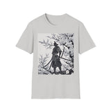 Sakura Samurai Unisex T-Shirt | Eco-Friendly Softstyle Tee, Anime Lover Gift, Casual Wear, Spring Fashion, Unique Art T-Shirt