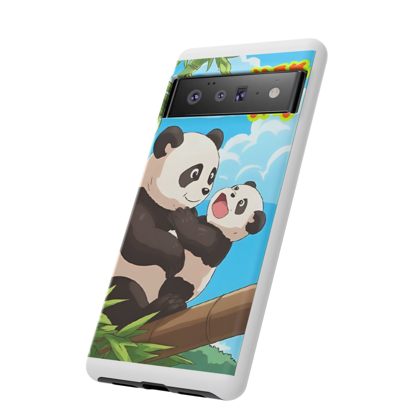 Panda Phone Case - Cute Panda Mom and Baby Design, Phone Cover for Animal Lovers, Gift for Kids and Adults, Jungle Vibe, Fun Accessory
