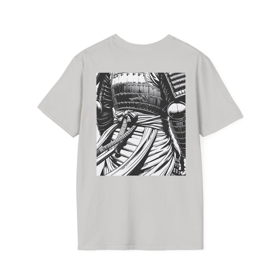 Sakura Samurai Unisex T-Shirt | Eco-Friendly Softstyle Tee, Anime Lover Gift, Casual Wear, Spring Fashion, Unique Art T-Shirt